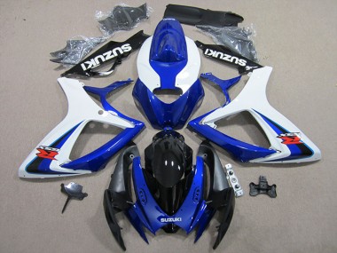 Erschwingliche Suzuki GSXR 600 Motorrad Verkleidung 2006-2007 - Weiss Blau Schwarz Rot