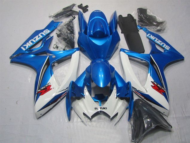 Erschwingliche Suzuki GSXR 600 Motorrad Verkleidung 2006-2007 - Weiss Blau Rot