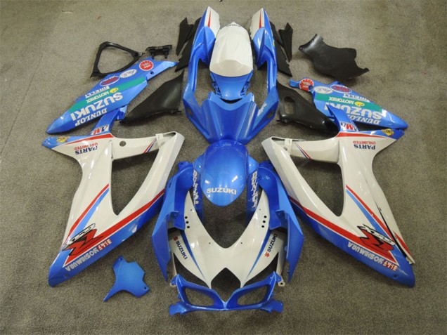 Erschwingliche Suzuki GSXR 600 Motorrad Verkleidung 2008-2010 - Weiss Blau Rot Grun