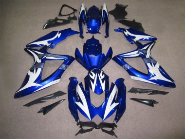Erschwingliche Suzuki GSXR 600 Motorrad Verkleidung 2008-2010 - Weiss Blau
