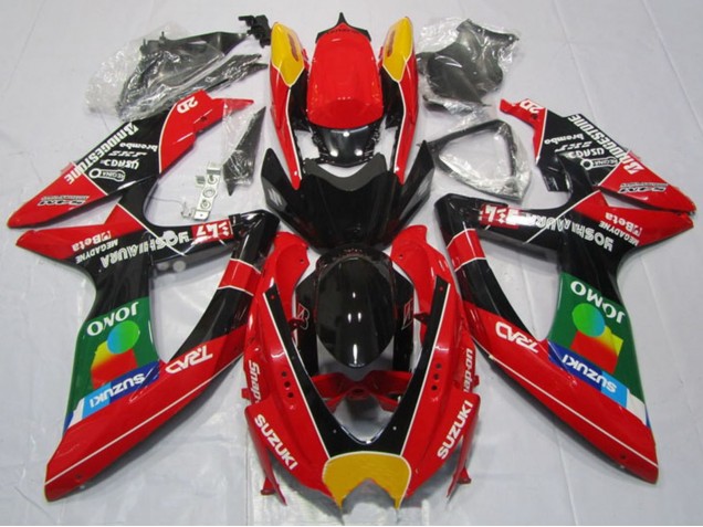 Erschwingliche Suzuki GSXR 600 Motorrad Verkleidung 2008-2010 - Rot Orange Blau Grun Schwarz JOMO