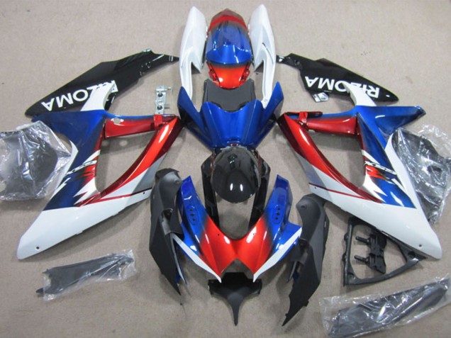 Erschwingliche Suzuki GSXR 600 Motorrad Verkleidung 2008-2010 - Weiss Rot Blau Schwarz Rizoma