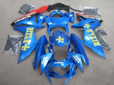 Erschwingliche Suzuki GSXR 600 Motorrad Verkleidung 2011-2024 - Blau Gold Rizla