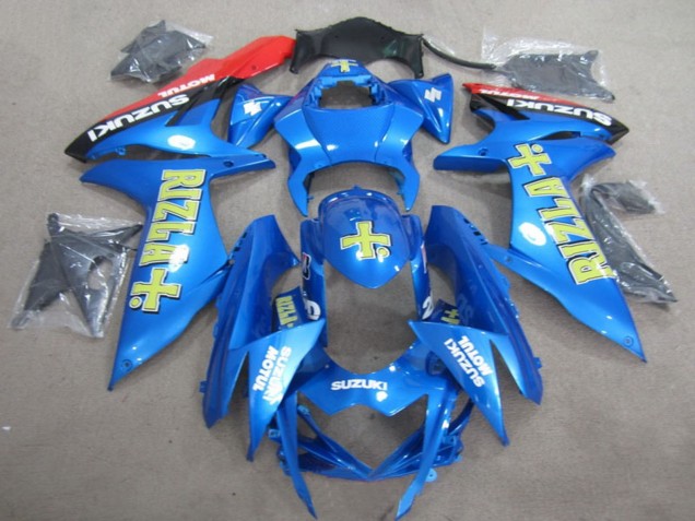 Erschwingliche Suzuki GSXR 600 Motorrad Verkleidung 2011-2024 - Blau Gold Rizla