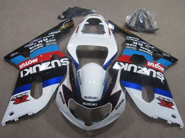 Erschwingliche Suzuki GSXR 750 Motorrad Verkleidung 2001-2003 - Weiss Blau Rot Schwarz Motul