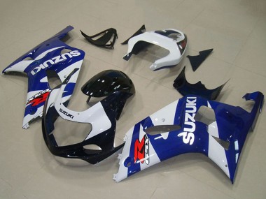 Erschwingliche Suzuki GSXR 750 Motorrad Verkleidung 2001-2003 - Blau Weiss