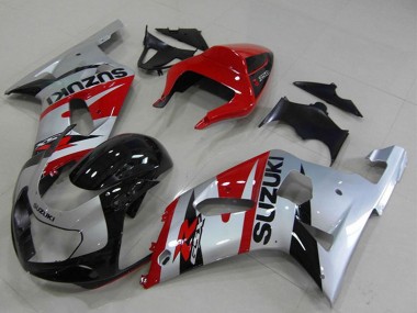 Erschwingliche Suzuki GSXR 750 Motorrad Verkleidung 2001-2003 - Rot Silber Schwarz