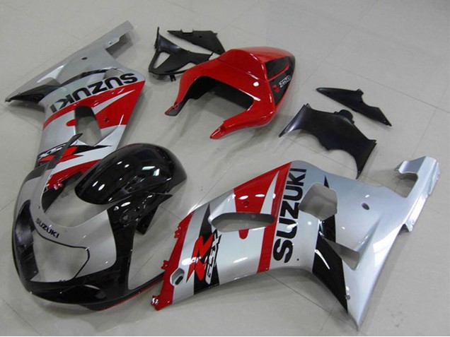 Erschwingliche Suzuki GSXR 750 Motorrad Verkleidung 2001-2003 - Rot Silber Schwarz