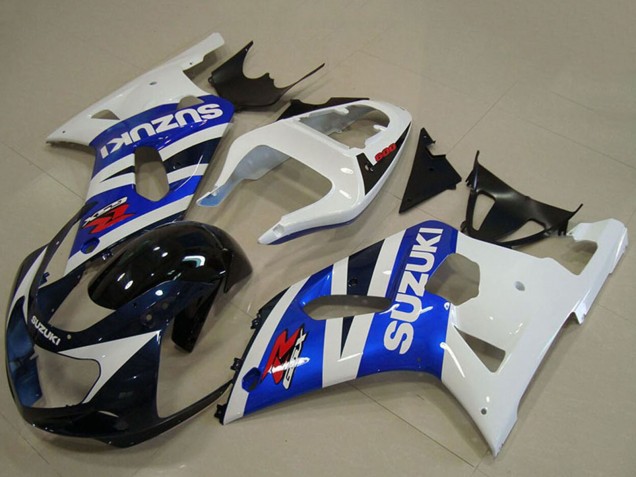 Erschwingliche Suzuki GSXR 750 Motorrad Verkleidung 2001-2003 - Weiss Blau Glanzendes Schwarz Rot
