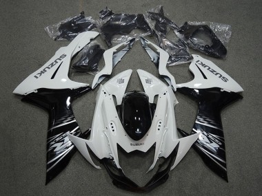 Erschwingliche Suzuki GSXR 750 Motorrad Verkleidung 2011-2024 - Weiss Schwarz