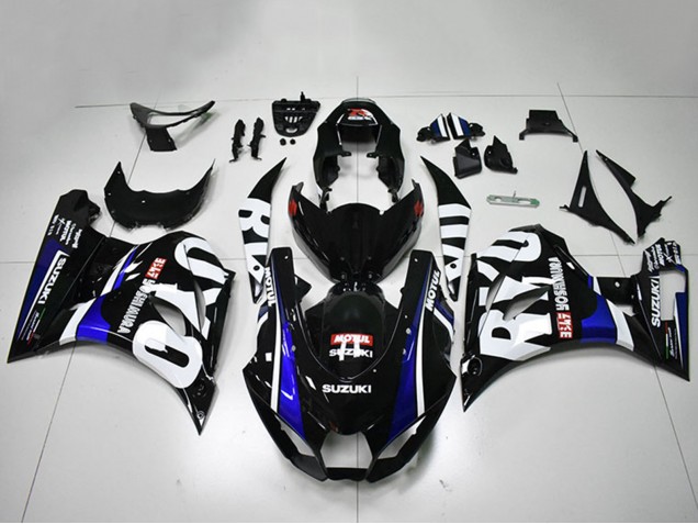Erschwingliche Suzuki GSXR 1000 Motorrad Verkleidung 2017-2024 - Schwarz Weiss Blau Motul