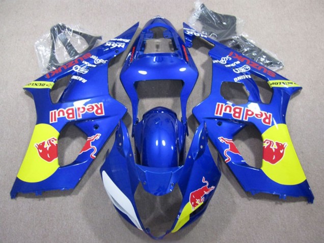 Erschwingliche Suzuki GSXR 1000 Motorrad Verkleidung 2003-2004 - Blau Gelb Red Bull