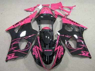 Erschwingliche Suzuki GSXR 1000 Motorrad Verkleidung 2003-2004 - Rosa Schwarz
