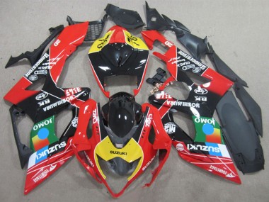 Erschwingliche Suzuki GSXR 1000 Motorrad Verkleidung 2005-2006 - Schwarz Rot Gelb Blau JOMO