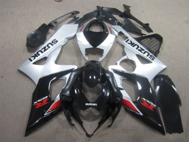 Erschwingliche Suzuki GSXR 1000 Motorrad Verkleidung 2005-2006 - Glanzendes Schwarz Silber Rot