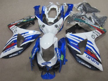 Erschwingliche Suzuki GSXR 1000 Motorrad Verkleidung 2009-2016 - Weiss Blau Rot Samsung