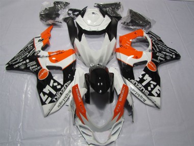 Erschwingliche Suzuki GSXR 1000 Motorrad Verkleidung 2009-2016 - Weiss Orange Schwarz Bright Logic