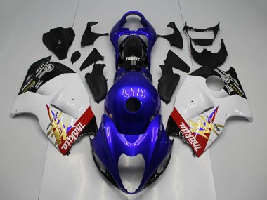 Erschwingliche Suzuki GSXR 1300 Hayabusa Motorrad Verkleidung 1996-2007 - Blau Weiss