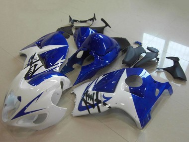Erschwingliche Suzuki GSXR 1300 Hayabusa Motorrad Verkleidung 1996-2007 - Weiss Blau