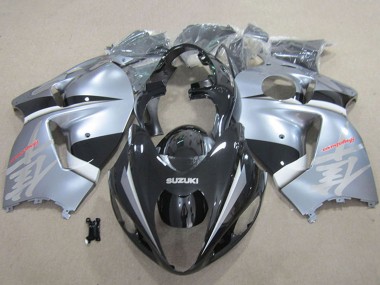 Erschwingliche Suzuki GSXR 1300 Hayabusa Motorrad Verkleidung 1996-2007 - Matt Schwarz Silber
