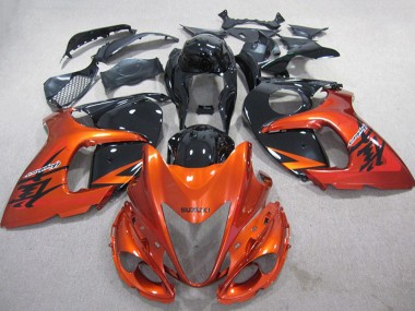 Erschwingliche Suzuki GSXR 1300 Hayabusa Motorrad Verkleidung 2008-2020 - Orange Schwarz