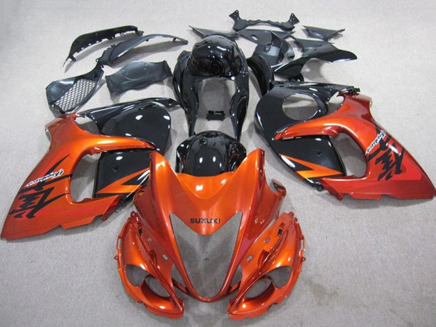 Erschwingliche Suzuki GSXR 1300 Hayabusa Motorrad Verkleidung 2008-2020 - Orange Schwarz