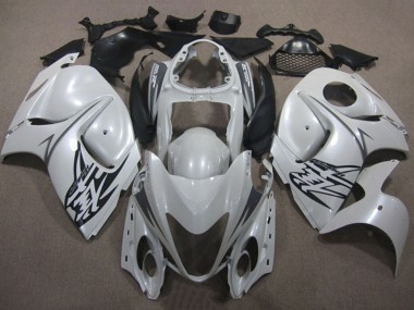 Erschwingliche Suzuki GSXR 1300 Hayabusa Motorrad Verkleidung 2008-2020 - Weiss Schwarz