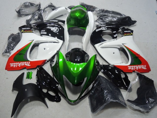 Erschwingliche Suzuki GSXR 1300 Hayabusa Motorrad Verkleidung 2008-2020 - Weiss Grun Rot Makita