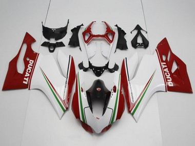 Erschwingliche Ducati 1199 Motorrad Verkleidung 2011-2014 - Weiss Rot Schwarz Grun