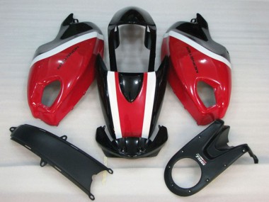 Erschwingliche Ducati Monster 696 Motorrad Verkleidung Kit 2008-2012 - Weiss Rot Glanzendes Schwarz
