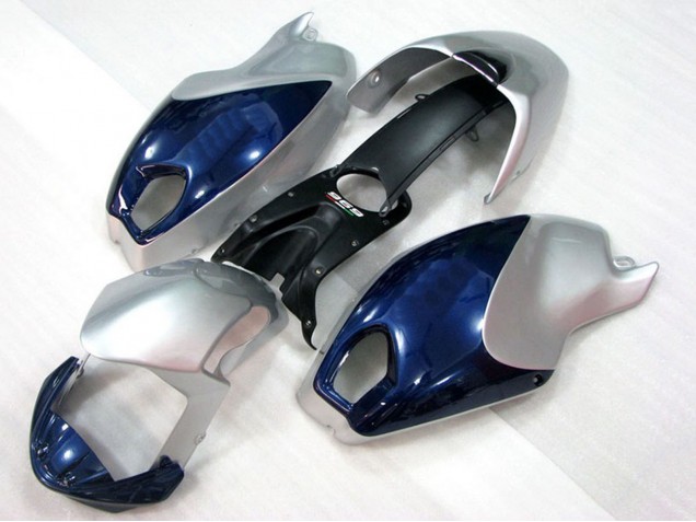 Erschwingliche Ducati Monster 696 Motorrad Verkleidung 2008-2012 - Dunkel Blau Silber