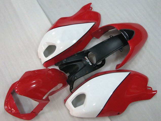 Erschwingliche Ducati Monster 696 Motorrad Verkleidung 2008-2012 - Weiss Rot
