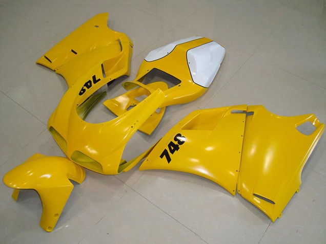 Erschwingliche Ducati 748 Motorrad Verkleidung 1993-2005 - Weiss Gelb