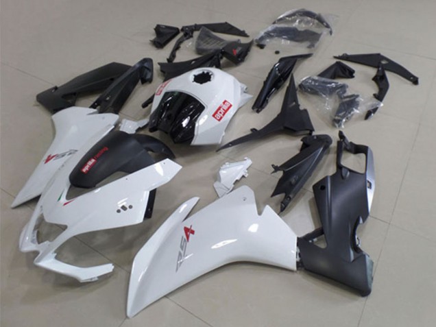 Erschwingliche Aprilia RS4 50 125 Motorrad Verkleidung 2012-2018 - Weiss Matt Schwarz