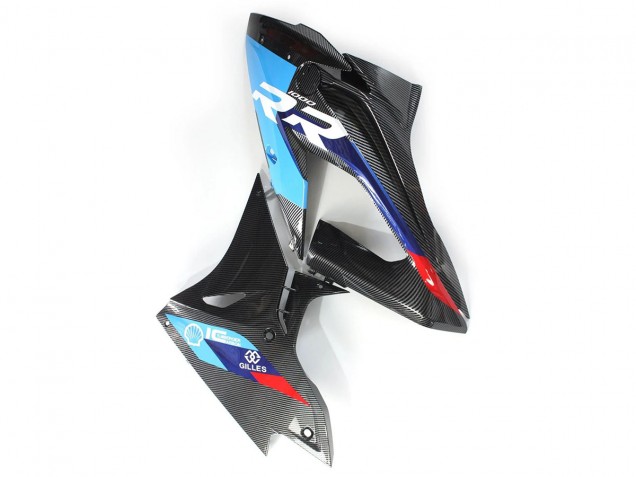 Erschwingliche BMW S1000RR Motorrad Verkleidung 2015-2016 - Blau Rot Carbonfaser