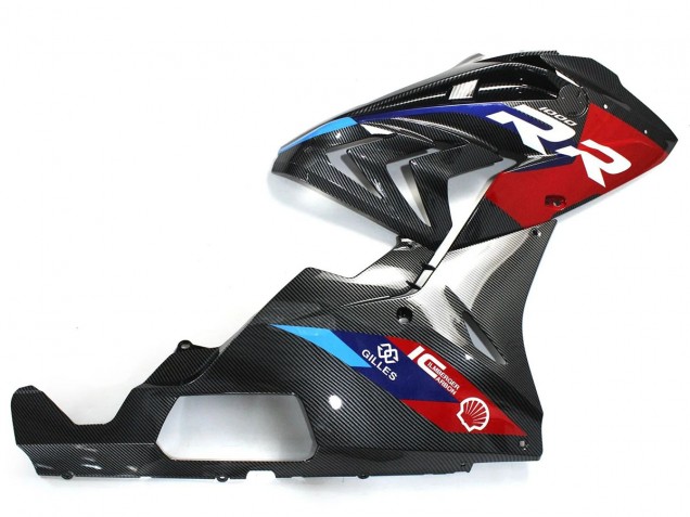 Erschwingliche BMW S1000RR Motorrad Verkleidung 2015-2016 - Blau Rot Carbonfaser