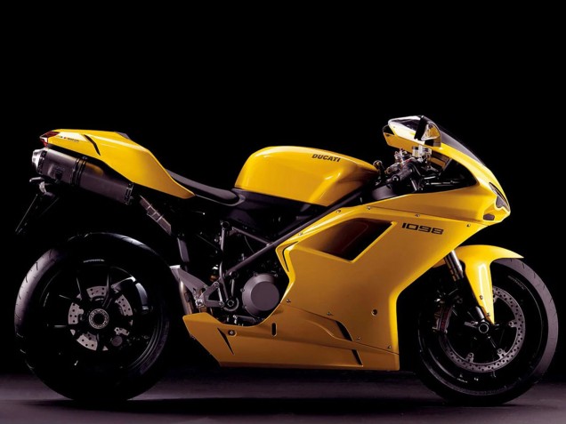 Erschwingliche Ducati 1098 Motorrad Verkleidung 2007-2014 - Gelb
