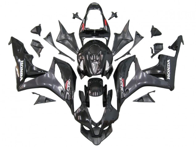 Erschwingliche Honda CBR600RR Motorrad Verkleidung 2007-2008 - Grau Glanzendes Schwarz mit Aufkleber