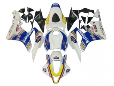 Erschwingliche Honda CBR600RR Motorrad Verkleidung 2007-2008 - Weiss Blau Gelb Rothmans
