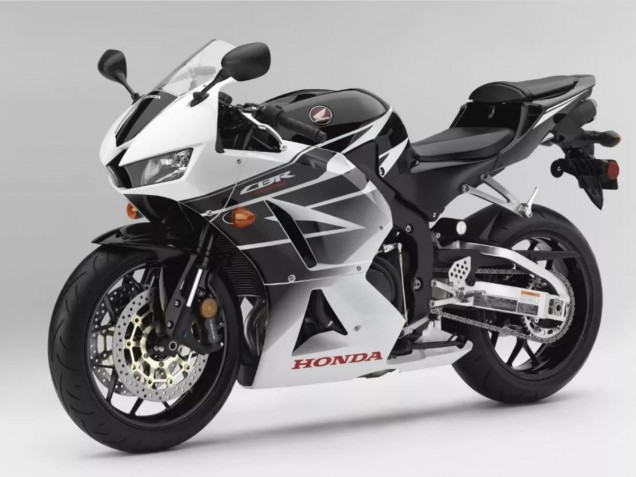 Erschwingliche Honda CBR600RR Motorrad Verkleidung 2013-2023 - Weiss Schwarz