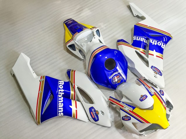Erschwingliche Honda CBR1000RR Motorrad Verkleidung 2004-2005 - Weiss Blau Gelb Rothmans