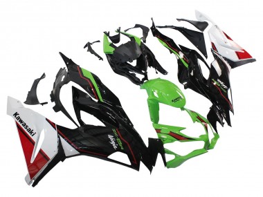 Erschwingliche Kawasaki ZX6R Motorrad Verkleidung 2019-2022 - Grun Glanzendes Schwarz Weiss Rot