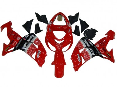 Erschwingliche Kawasaki ZX10R Motorrad Verkleidung 2006-2007 - Rot Silber Grau Schwarz Elf 56