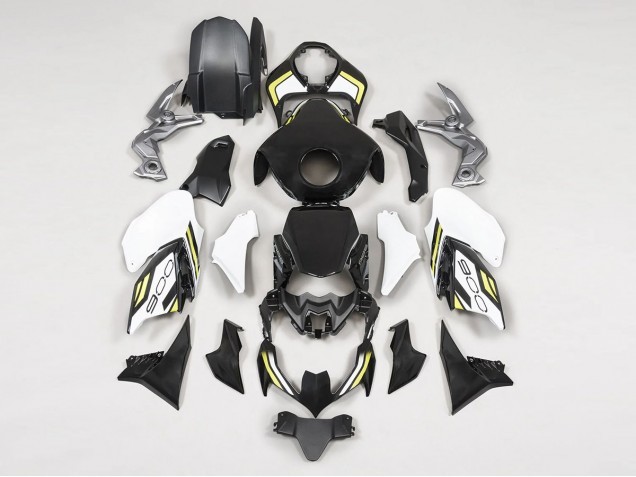 Erschwingliche Kawasaki Z900 Motorrad Verkleidung 2020-2024 - Schwarz Weiss Gelb