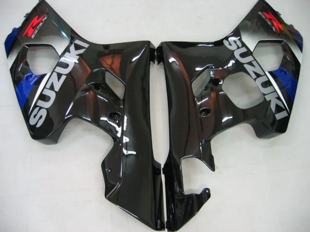 Erschwingliche Suzuki GSXR 600/750 Motorrad Verkleidung 2004-2005 - Blau Grau Glanzendes Schwarz
