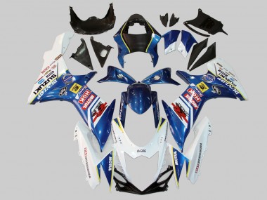 Erschwingliche Suzuki GSXR 600/750 Motorrad Verkleidung 2011-2024 - Weiss Blau Rot Gelb Motul Dunlop