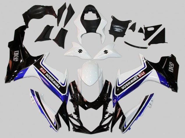 Erschwingliche Suzuki GSXR 600/750 Motorrad Verkleidung 2011-2024 - Weiss Blau Schwarz Alstare