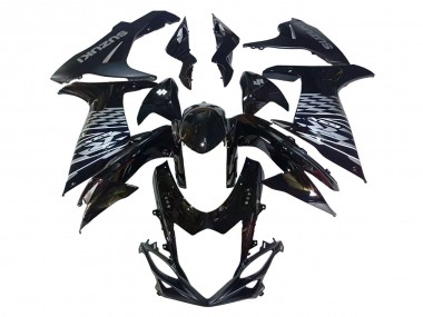 Erschwingliche Suzuki GSXR 600/750 Motorrad Verkleidung 2011-2024 - Glanzendes Schwarz Silber