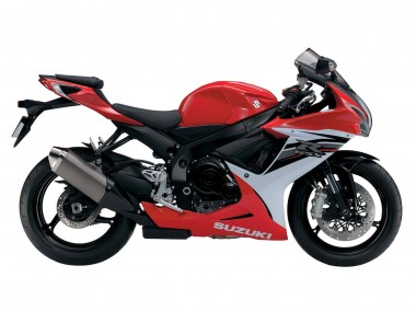 Erschwingliche Suzuki GSXR 600/750 Motorrad Verkleidung 2011-2024 - Rot Weiss Schwarz