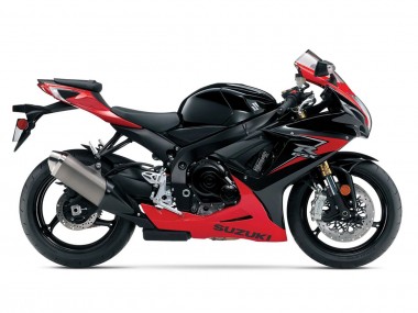 Erschwingliche Suzuki GSXR 600/750 Motorrad Verkleidung 2011-2024 - Rot Glanzendes Schwarz